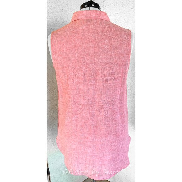 JONES & CO | JONES NEW YORK Sleeveless Red Linen Tunic Top - Size M - NWT - Picture 9 of 15